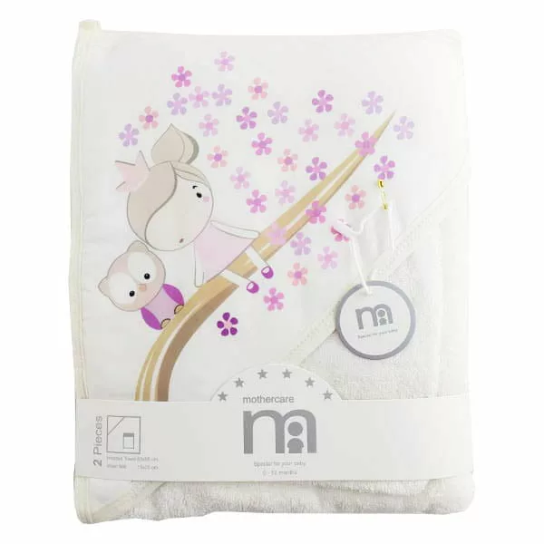 خرید حوله چهار گوش ليفدار كلاهدار چاپدار Mothercare | قیمت 9 شهریور | بهپوش شاپ