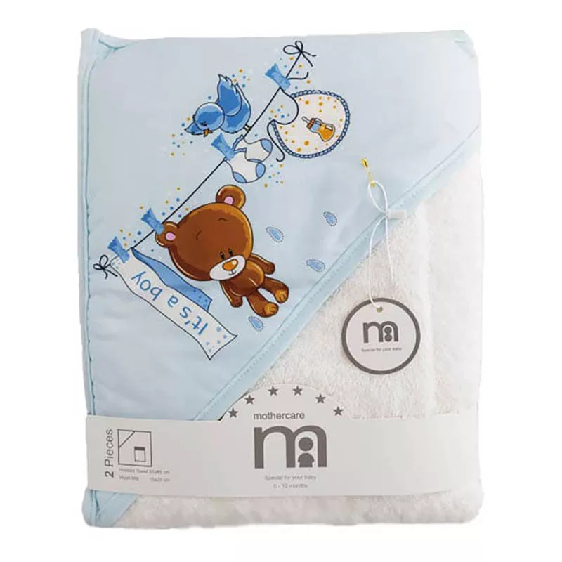 حوله چهار گوش ليفدار كلاهدار چاپدار Mothercare