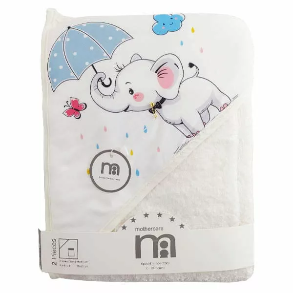 خرید حوله چهار گوش ليفدار كلاهدار چاپدار Mothercare | قیمت 9 شهریور | بهپوش شاپ