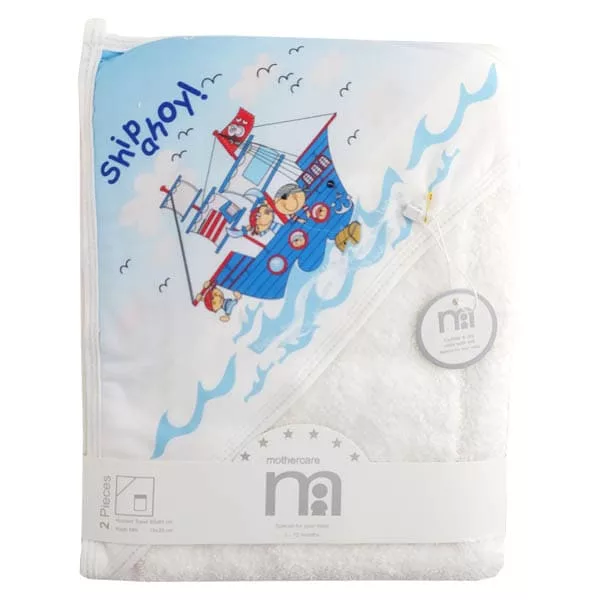 خرید حوله چهار گوش ليفدار كلاهدار چاپدار Mothercare | قیمت 9 شهریور | بهپوش شاپ