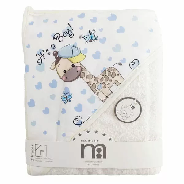 خرید حوله چهار گوش ليفدار كلاهدار چاپدار Mothercare | قیمت 9 شهریور | بهپوش شاپ