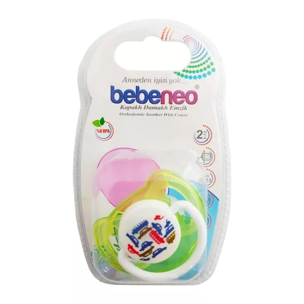 پستانک ببنئو مدل 723 ارتودنسي شيشه اي خالدار سايز 2 Bebeneo