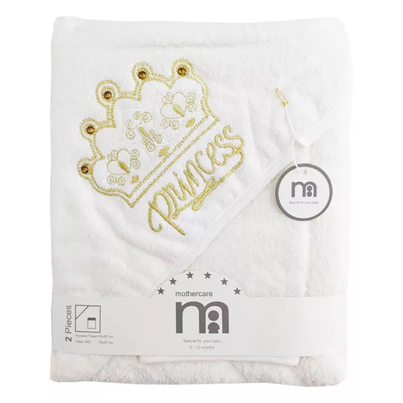 حوله چهار گوش ليفدار سفيد لوكس مادركر Mothercare