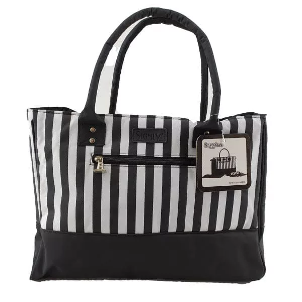 ساک لوازم راه راه برزنتی سه تكه skinly