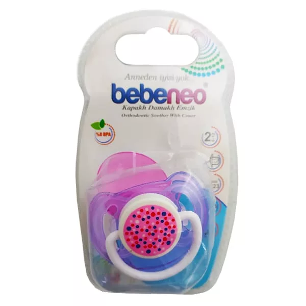 پستانک ببنئو مدل 723 ارتودنسي شيشه اي خالدار سايز 2 Bebeneo
