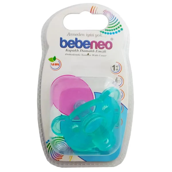 پستانک ببنئو سرگرد طرح خرس تمام سيليكوني رنگي سايز 1 Bebeneo