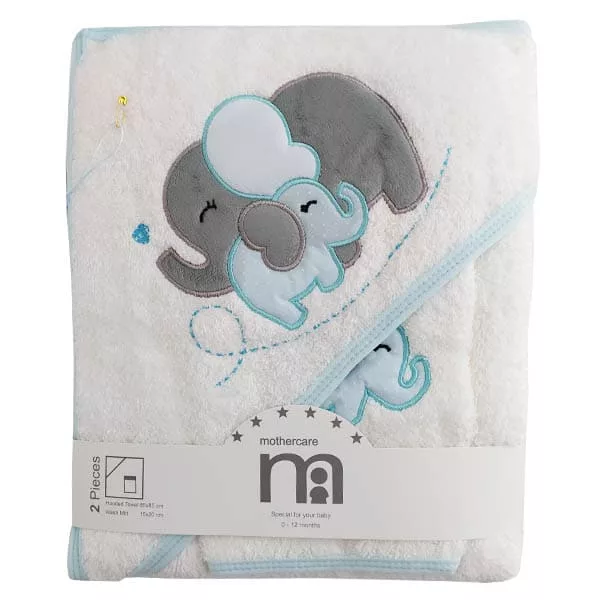 خرید حوله چهار گوش ليفدار كلاهدار چاپدار Mothercare | قیمت 9 شهریور | بهپوش شاپ