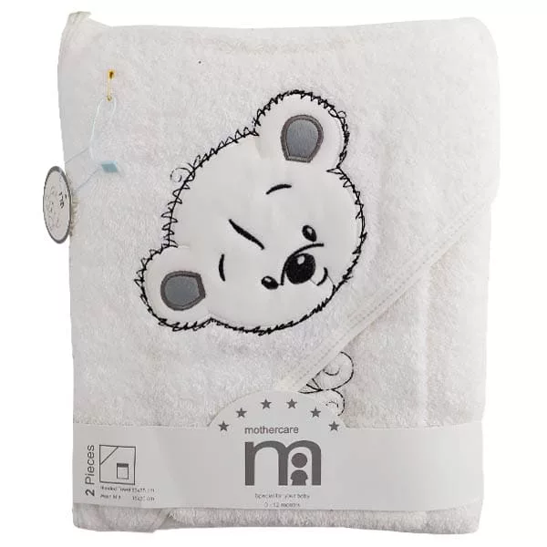 خرید حوله چهار گوش ليفدار كلاهدار چاپدار Mothercare | قیمت 9 شهریور | بهپوش شاپ