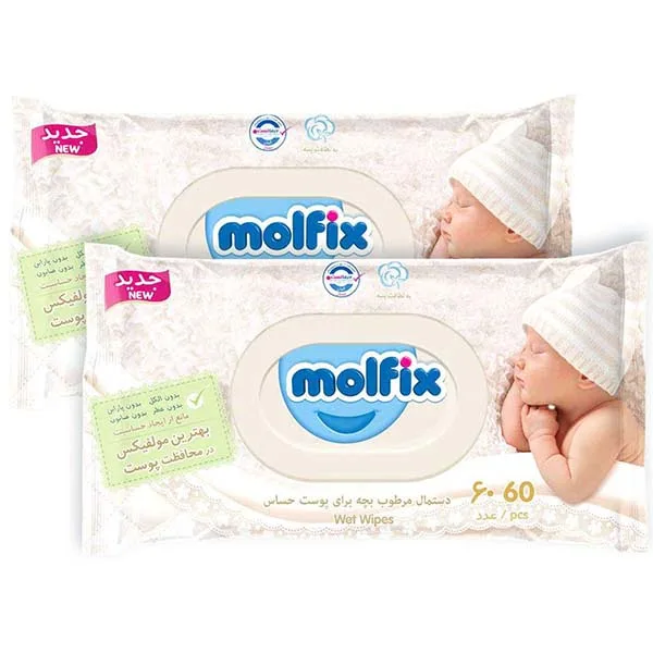 دستمال مرطوب 60 عددي مولفیکس molfix