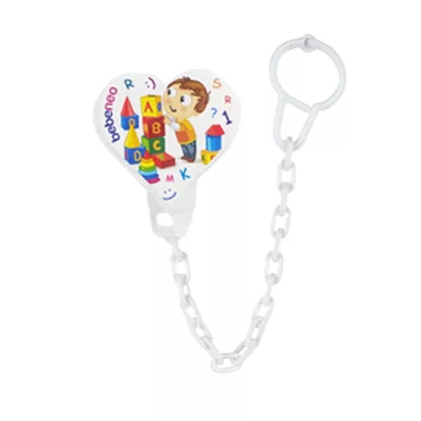 زنجير پستانک قلب طرحدار Bebeneo