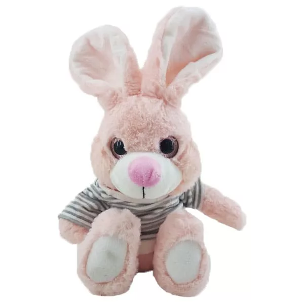 خرید عروسک کودک حيوانات 4 فصل چشم درشت بلوز راه راه دار پوليشی | قیمت 9 شهریور | بهپوش شاپ