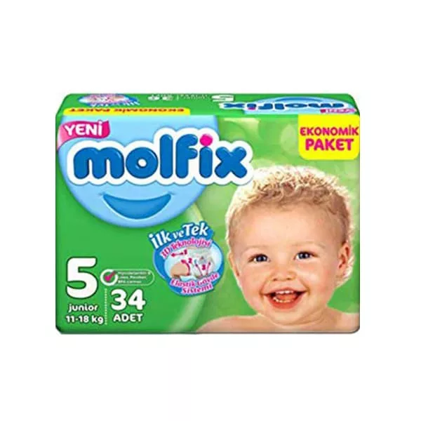 پوشک مولفیکس نوزادی 28 عددی سایز 5 Molfix
