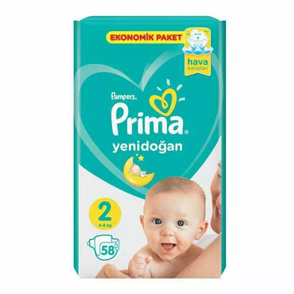 پوشک 58 عددی سايز 2 نرمال پريما Prima