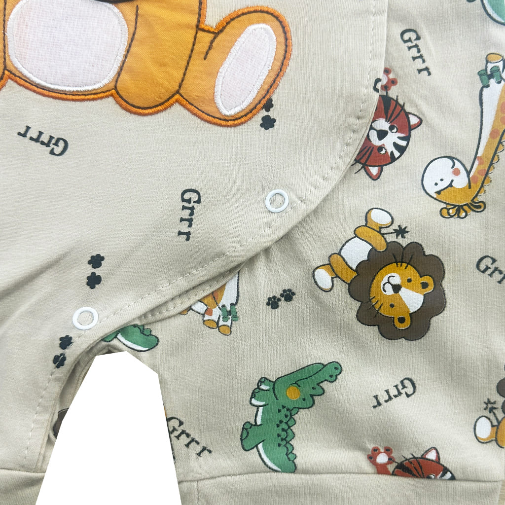 سرهم (رامپر) نخی آستین کوتاه شیر کرمی مهتا Mahta5