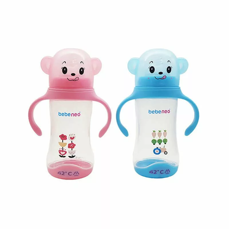 بطری شيرخوری دسته دار 240 ميل حسگردار حرارت Bebeneo