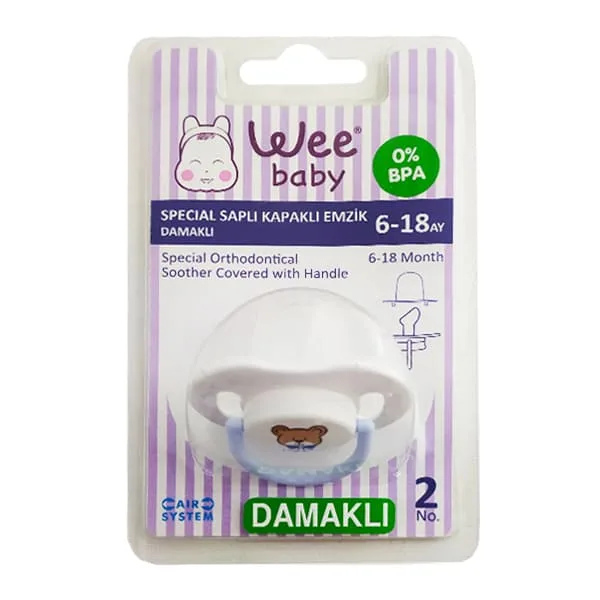 پستانک وي مدل 782 ارتودنسي دربدار دسته دار سایز 2 wee baby