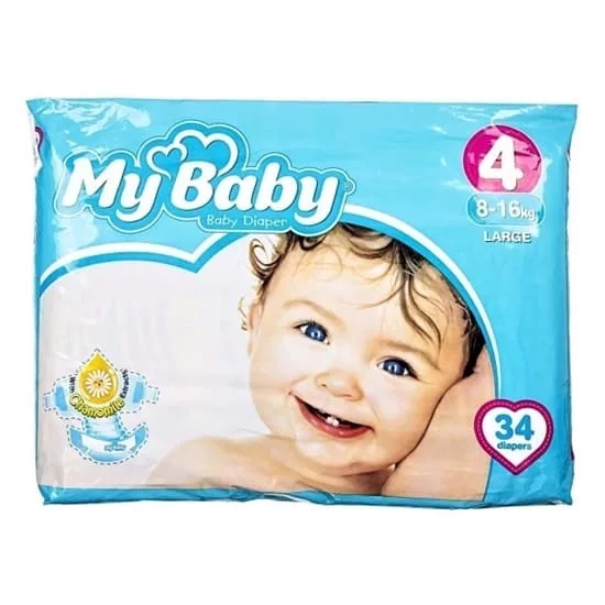 پوشک مای بیبی 34 عددی سایز 4 My Baby