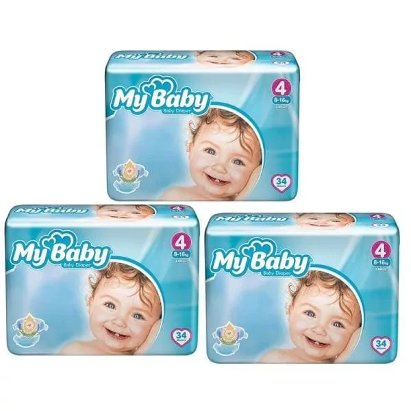 پوشک مای بیبی 34 عددی سایز 4 My Baby