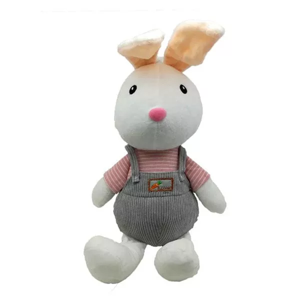 عروسک خرگوش لباس سرهم مخمل