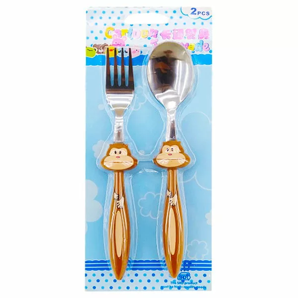 قاشق چنگال دو تايي حيوانات Cartoon