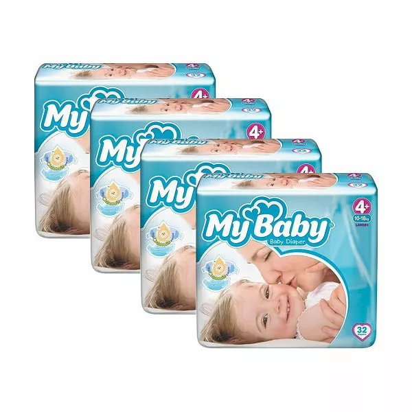 پوشک مای بیبی 32 عددی سایز 4+ My Baby