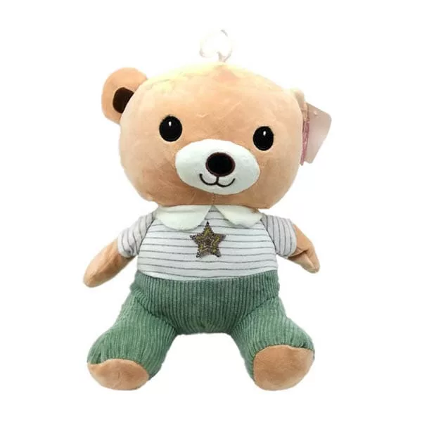 عروسک خرس بلوز راه راه شلوار مخمل