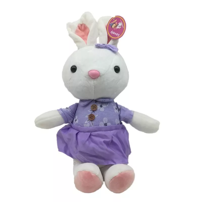 عروسک خرگوش دامن دار دکمه ای