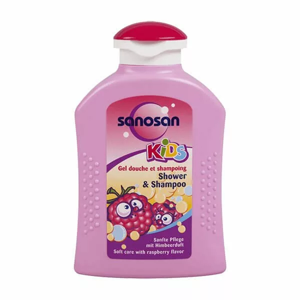 شامپو سروبدن رایحه تمشک سانوسان مناسب کودک 200میل sanosan