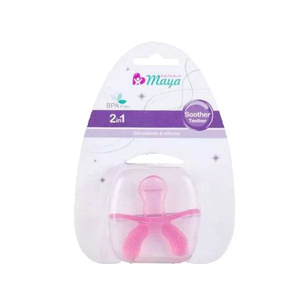 پستانک دندانگیر دار سیلیکونی Maya