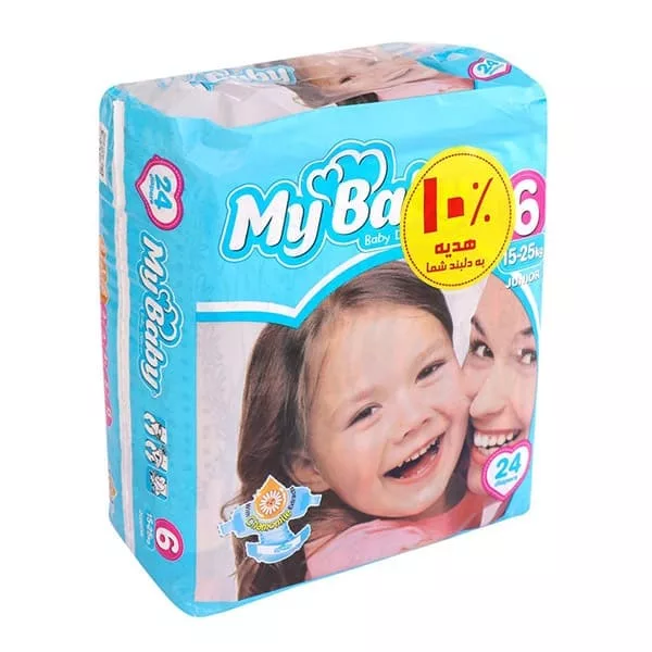 پوشک مای بیبی 24 عددی سایز 6 My Baby