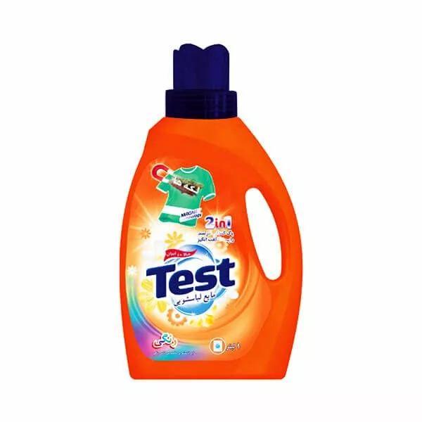 مایع لباسشویی 1 لیتری لباس های رنگی Test