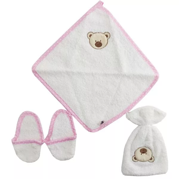 ست حوله تن پوش نوزاد خرس بزرگ كارامل  Caramell