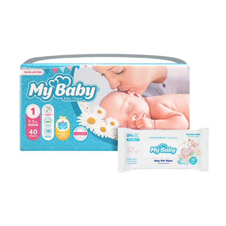 پوشک مای بیبی سایز 1 بزرگ 40 عددی My Baby