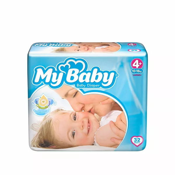 پوشک مای بیبی 32 عددی سایز 4+ My Baby