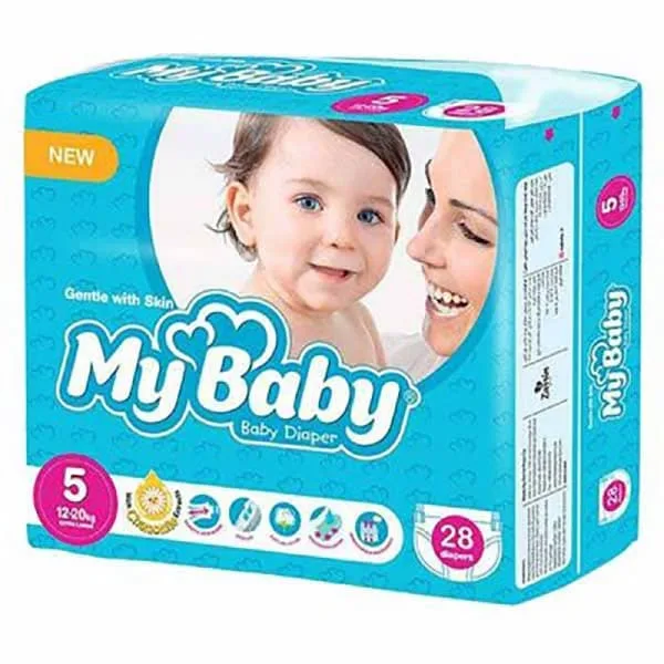 پوشک مای بیبی 28 عددی سایز 5 My Baby