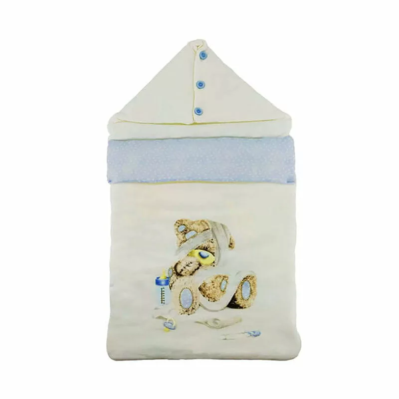 قنداق مستطيل نخی چاپی خرس شيشه شير