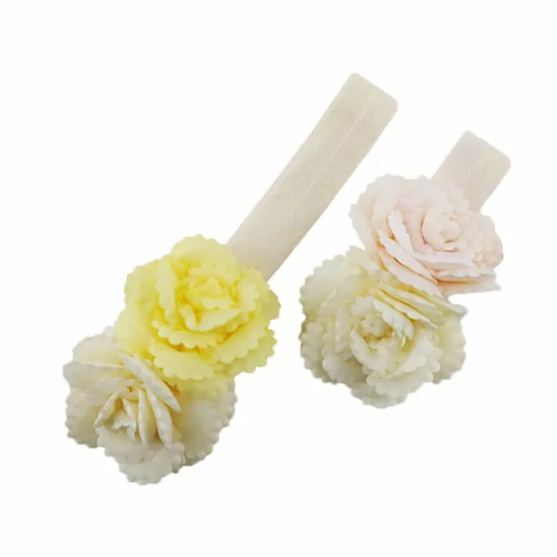 هدبند 2گل رنگی بريده دوزی ساتن EliRose