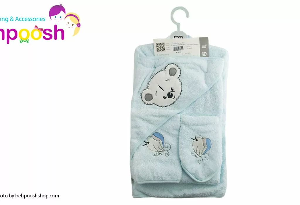 ست حوله تن پوش لوکس خرسی شالدار مادركر Mothercare