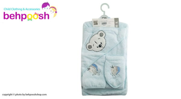 ست حوله تن پوش لوکس خرسی شالدار مادركر Mothercare