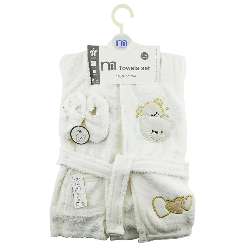 ست حوله تن پوش لوکس خرس قلبی مادركر Mothercare