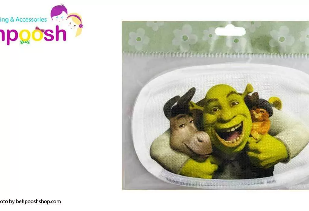 ماسک تنفسی 2لايه قابل شستشو طرح شرک الينا Elina