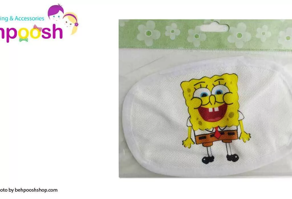 ماسک تنفسی طرح باب اسفنجي 2لايه قابل شستشو الينا Elina