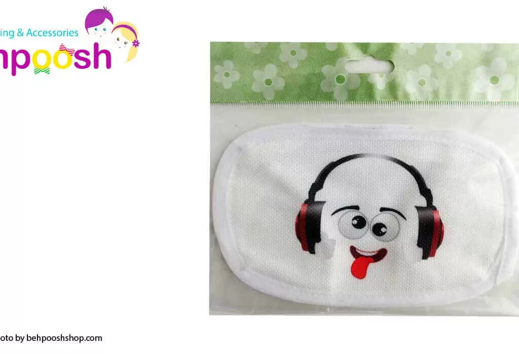 ماسک تنفسی 2لايه قابل شستشو طرح هدفون الينا Elina