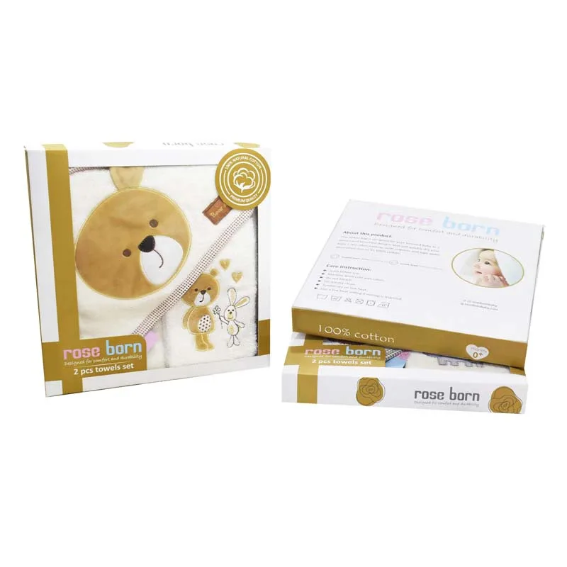 حوله 2تكه چهارگوش خرس و خرگوش رزبرن RoseBorn