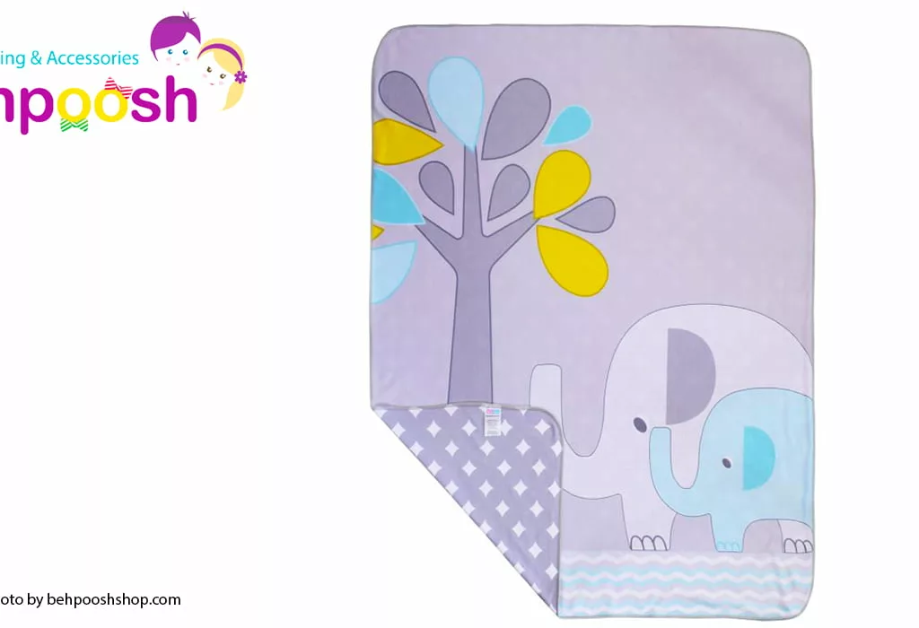 پتو نخ طرح Family Love فيل درخت قلب رزبرن RoseBorn