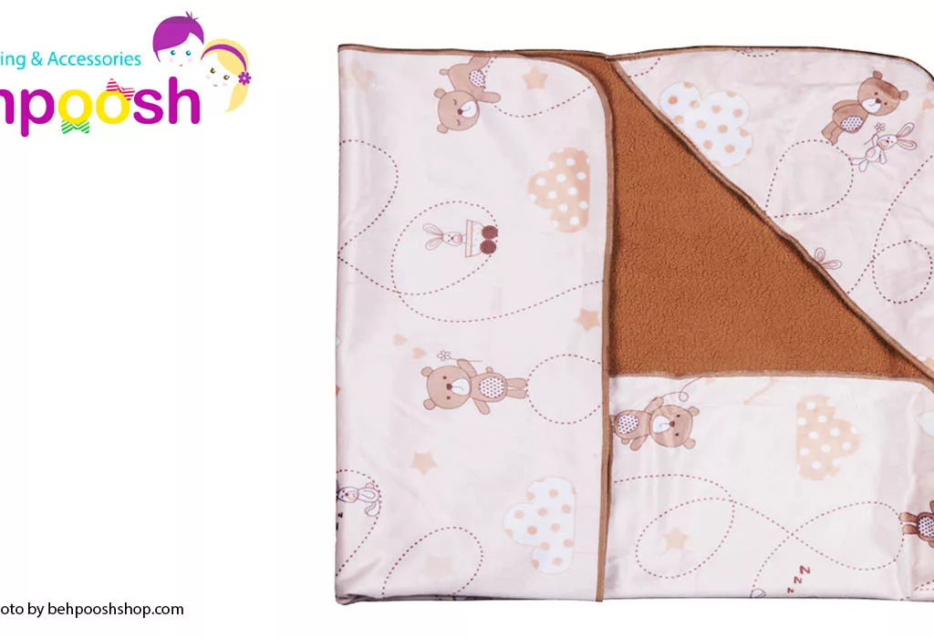 پتو دورپیچ کلاه دار چهارگوش طرح Bear&Kite رزبرن RoseBorn