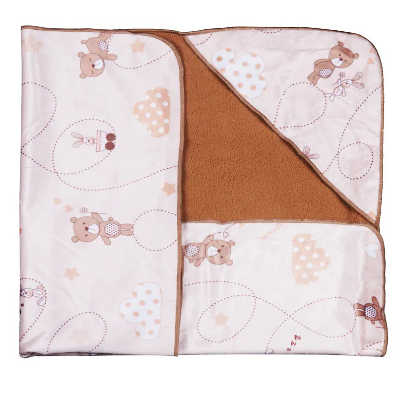 پتو دورپیچ کلاه دار چهارگوش طرح Bear&Kite رزبرن RoseBorn