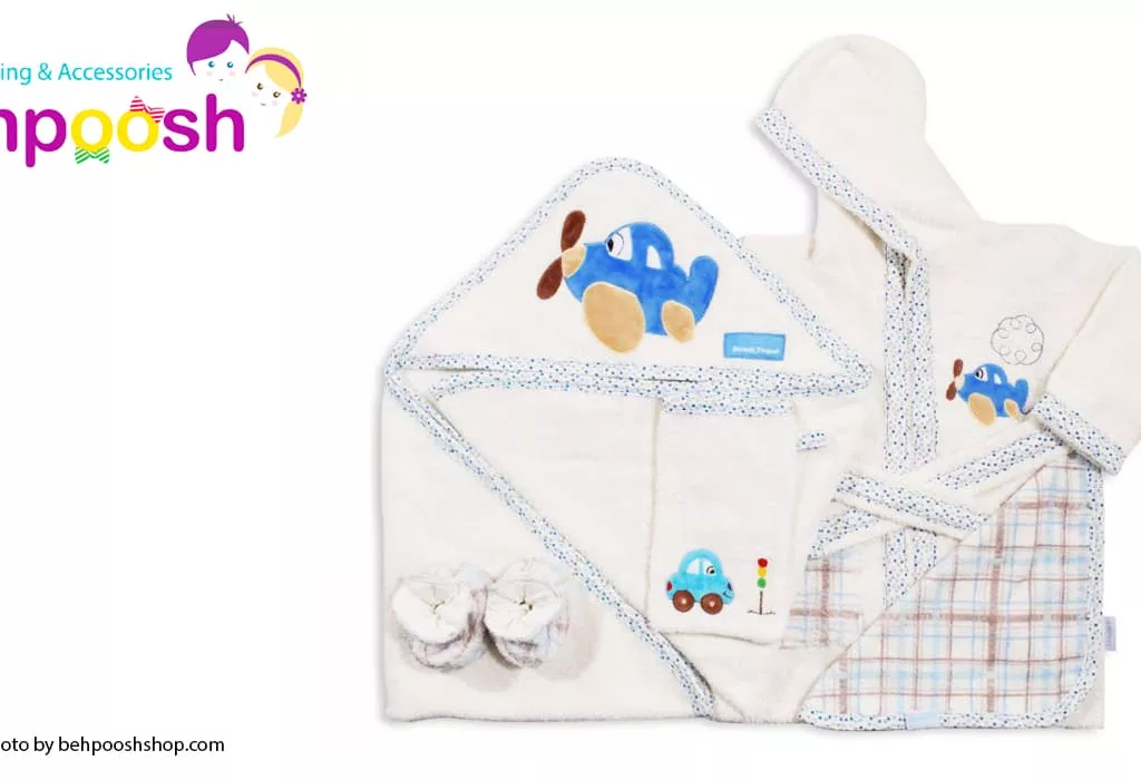 سرویس حوله پنج تكه طرح Sweet Travel رزبرن RoseBorn