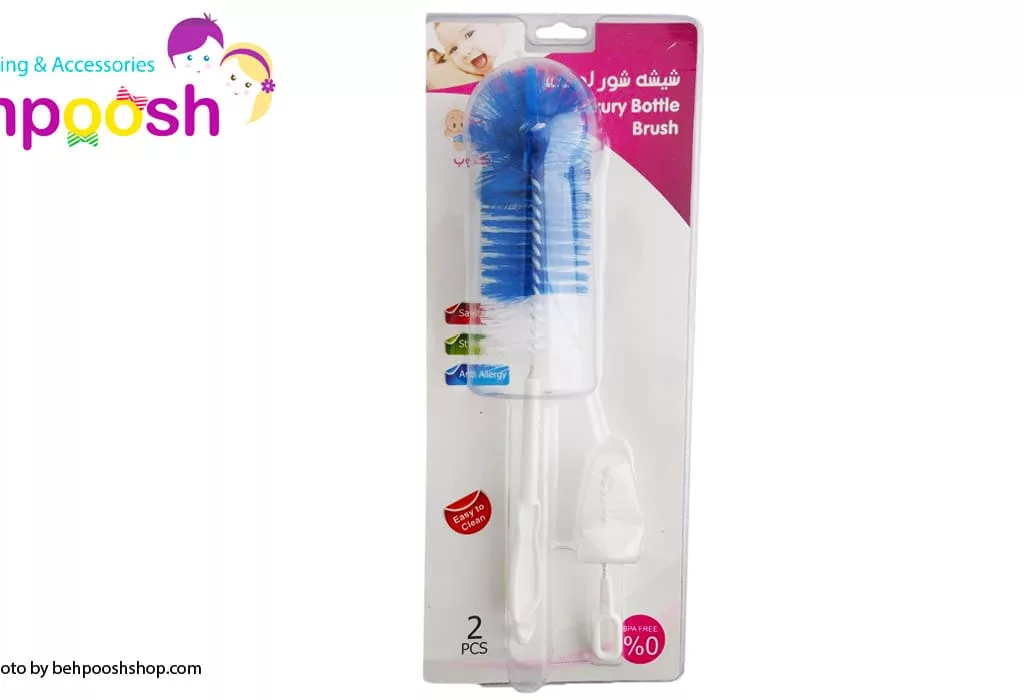 شيشه شور لوكس 2تايی دسته بلند گيره دار Baby Club