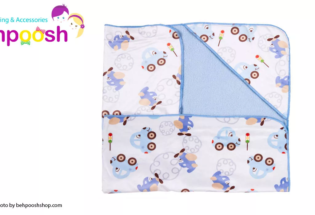 پتوی دورپیچ کلاه دار چهارگوش طرح Sweet Travel رزبرن RoseBorn